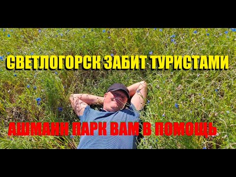 Видео: Светлогорск(под Калининградом)переполнен туристами,доступ к морю закрыт.ЖАРЫ нет,тусим  парке АШМАНН