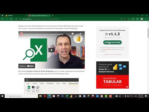 Видео: Анализировать данные из Power BI в Excel