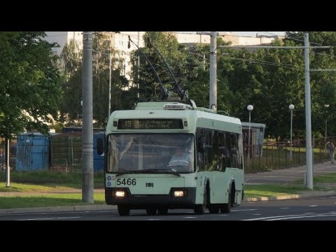 Видео: Тралейбус Мінска АКСМ-321, парк. №5466, маршрут №42 (09.07.2025)