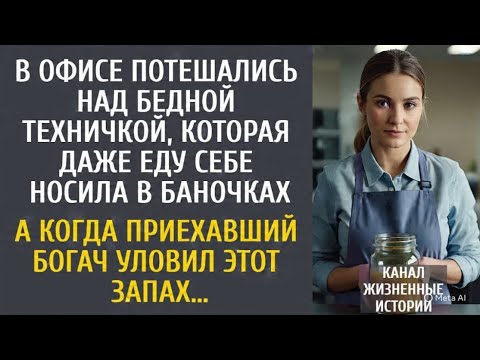 Видео: В офисе потешались над техничкой, носившей себе еду в банках… А едва приехали партнеры на переговоры