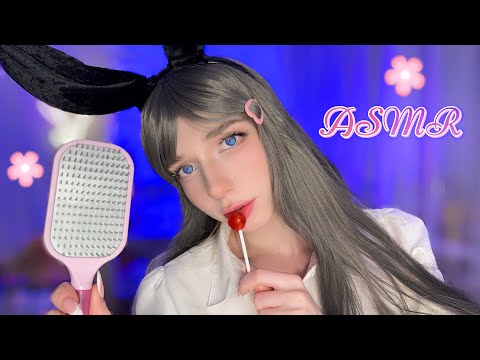 Видео: ASMR Массаж лица и головы нежными руками🌸 *расческа,крем*