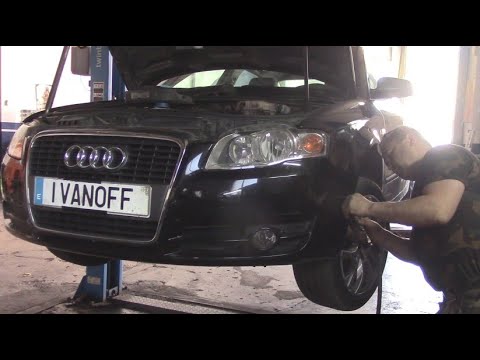 Видео: Audi A4 2006  BRE  Очень плохо с помпой Замена ГРМ