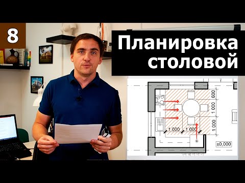 Видео: Планировка столовой // Часть 1 (теория): функции, планировка, размеры мебели