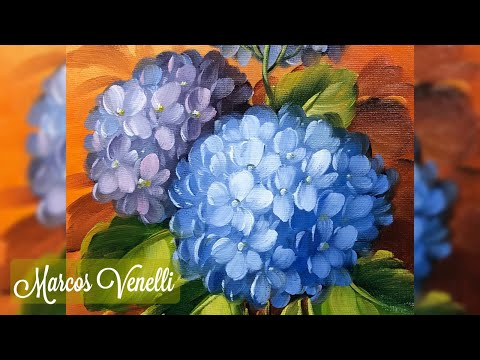 Видео: возвышенный - Научитесь рисовать гортензии - Холст, масло