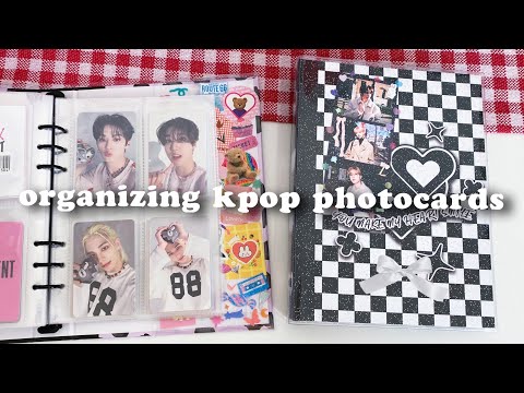 Видео: подготовка нового биндера, организация фотокарт stray kids 🏁 organizing kpop photocards