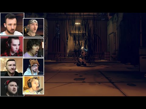 Видео: Реакция летсплейщиков на превращение Бенди | Bendy and the Dark Revival