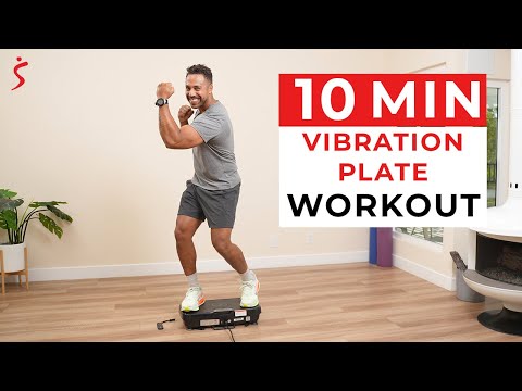 Видео: 10-минутная тренировка с виброплатформой для начинающих | Основы мышц кора и нижней части тела
