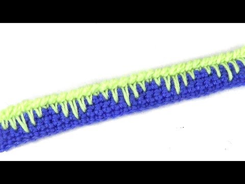 Видео: Цветная обвязка края Треугольники