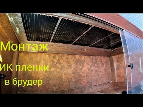 Видео: Монтаж ИК пленки(теплый пол)в брудер//Итог не впечатлил