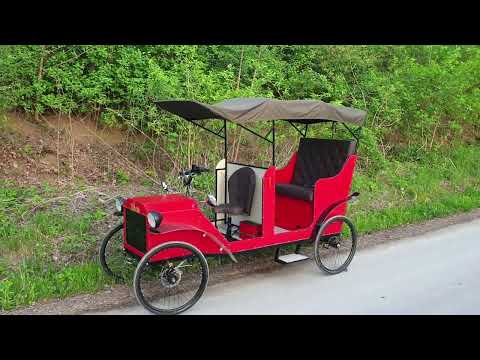 Видео: VÉLO CARGO VÉLO TAXI Velomobile tourist Веломобиль