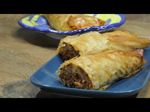 Видео: Руло с кайма в кори за баница. Перфектното предястие. Идеално и за закуска.