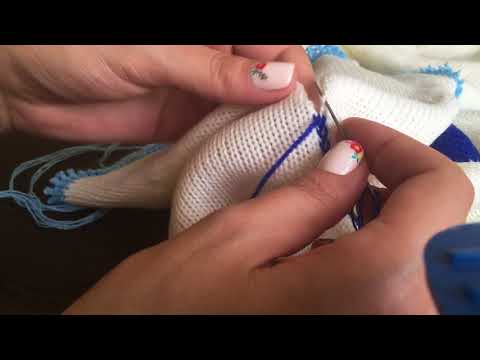 Видео: Декоративный плоский шов ( тамбурный шов)