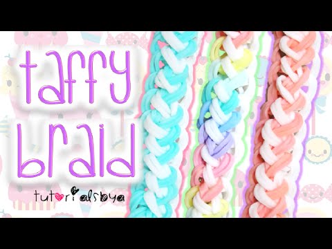 Видео: НОВЫЙ урок по плетению браслета Taffy Braid Rainbow Loom | Как сделать
