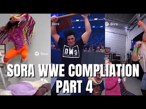 Видео: Подборка видео с ИИ Соры WWE, часть 4