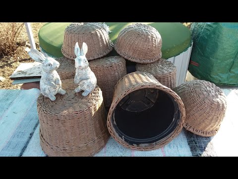 Видео: Окончательная обработка плетеных кашпо.Урок восьмой.