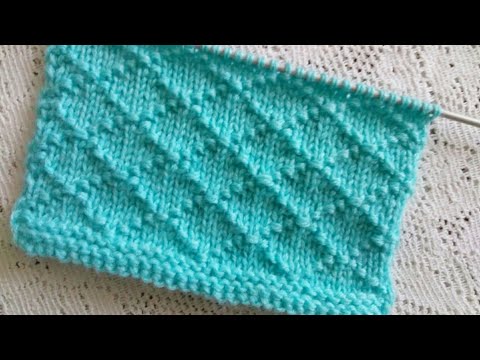 Видео: Узор спицами "Ромбы" поворотными и круговыми рядами. Схемы узоров.