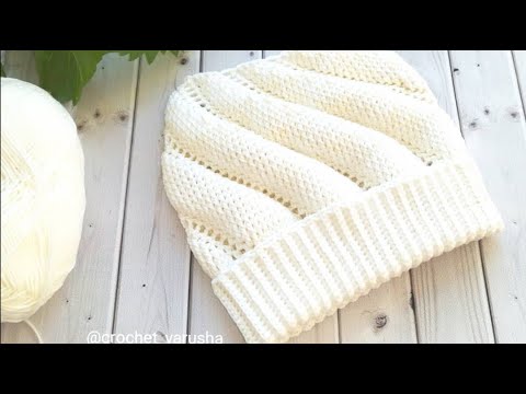 Видео: Шапка крючком на Весну - Осень//Crochet hat for Spring - Autumn