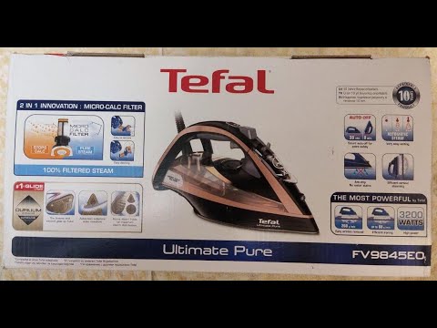 Видео: Распаковка утюга TEFAL ULTIMATE PURE FV9845E0 из Rozetka.