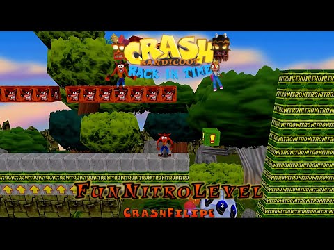 Видео: Crash Bandicoot - Фан-игра Back In Time: Пользовательский уровень: Весёлый уровень Nitro от Crash...