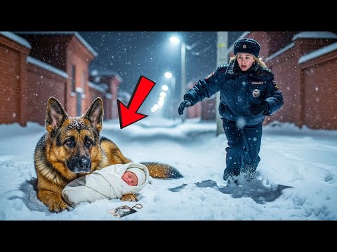 Видео: Офицер увидел бездомную собаку, свернувшуюся вокруг младенца в метель — остолбенел от записки