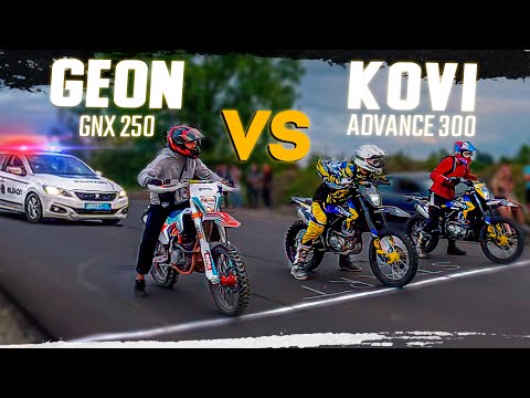 Видео: GEON GNX 250 проти KOVI Advance 300 - П'яний мотоцикліст попав у ДТП / ПОЛІЦІЯ НА МОТОГОНКАХ