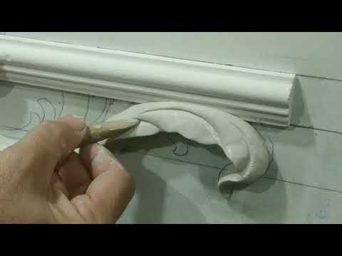 Видео: Duvar dekoru için bir model (1) # ручная лепнина