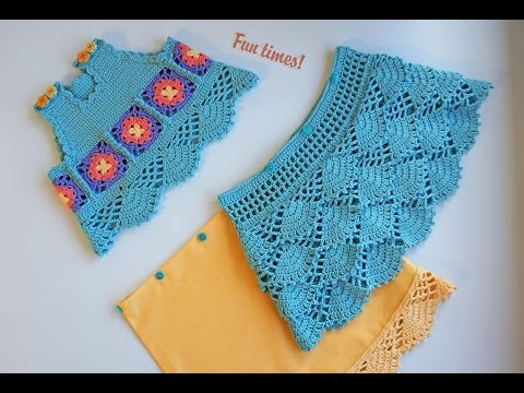 Видео: Детское платье со сменным подолом. Рассказываю как вязала.