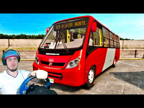 Видео: РАБОТАЮ ВОДИТЕЛЕМ АВТОБУСА - CITY CAR DRIVING + РУЛЬ