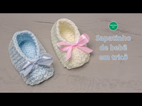 Видео: Вязаные детские пинетки