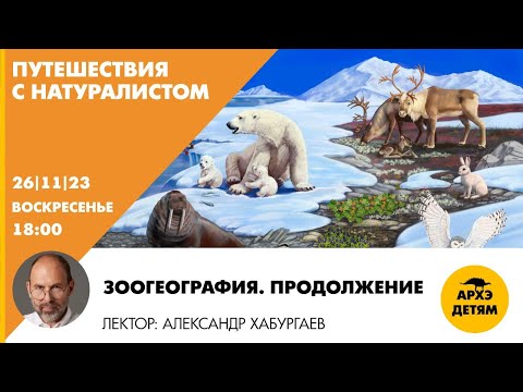 Видео: Детский эфир "Зоогеография. Продолжение" рубрики «Путешествия с натуралистом» Александра Хабургаева