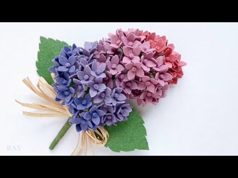 Видео: Цветы из войлока гортензия - Как сделать цветочное ремесло