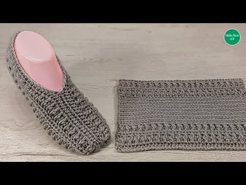 Видео: Очень красивые тапочки крючком