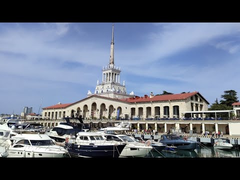 Видео: Набережная Сочи, Морпорт,28.03.2025