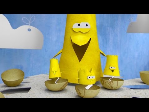 Видео: Мультфильм про оригами - Бумажки - С днем рождения, птенчики! - Серия 2