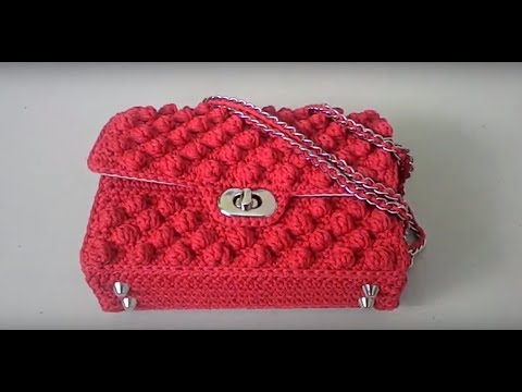 Видео: Как связать крючком сумку в стиле Шанель. Часть 2