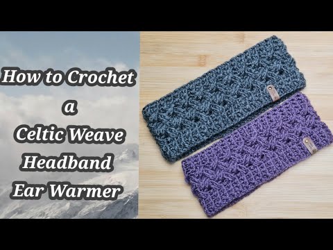 Видео: Как связать крючком повязку на голову/ушную повязку с кельтским плетением