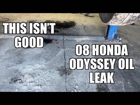 Видео: Гигантская утечка масла, Honda Odyssey 2008 года