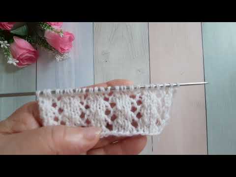 Видео: Нежный ажурный узор для летней кофточки, футболки, топа..