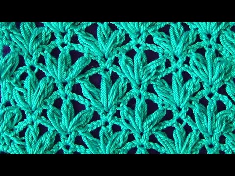 Видео: Ажурный узор с пышными столбиками