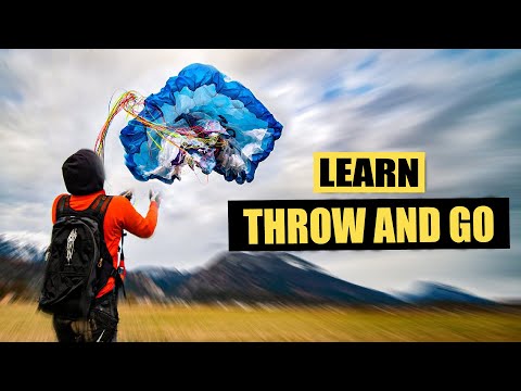 Видео: Учебное пособие по парапланеризму THROW AND GO: советы по взлету