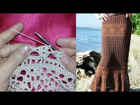 Видео: Вяжем основное полотно юбки в пол из каталога Boston Proper