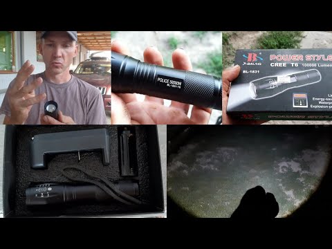 Видео: Фонарь prower style cree t6 100000 lumens. BL-1831. Глухих новости. Deaf news.