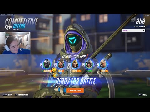 Видео: ULTRAVIOLET ANA GAMEPLAY OVERWATCH 2 СЕЗОН 17 ТОП 500