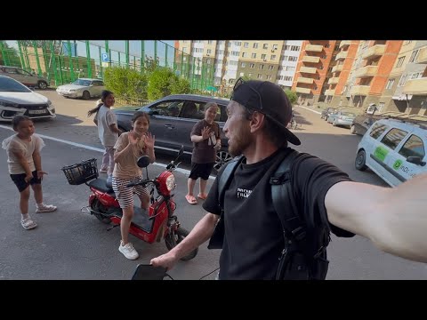 Видео: Мои первые шаги в Астане 🚶. Пеший курьер
