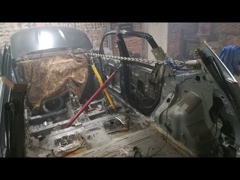 Видео: Ниссан Кашкай +2.Удар в бок+переворот.Часть2.Кузовной ремонт