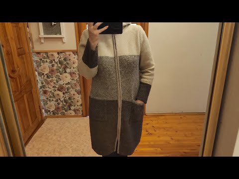 Видео: Нашла в шкафу старый кардиган и сразу же разрезала. Покажу, какое пальто у меня из него получилось