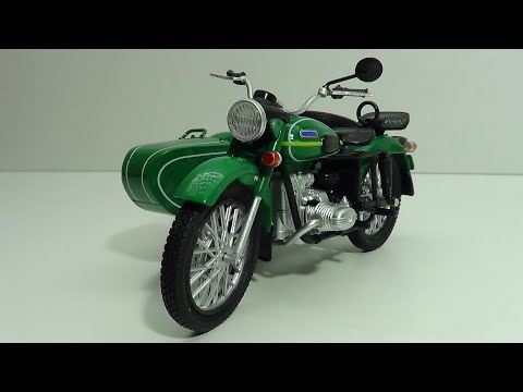 Видео: Урал ИМЗ-8.103-10 масштаб 1:24 Наши мотоциклы MODIMIO