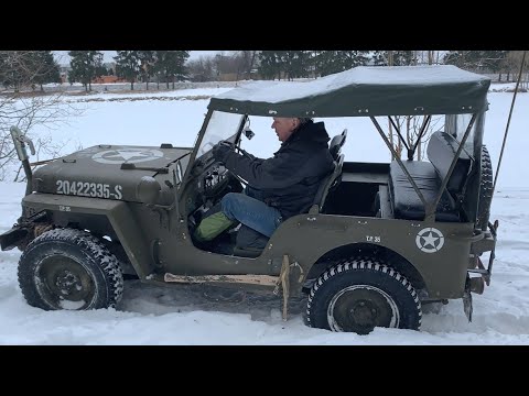 Видео: Willys. Ford GPW. В снежной ловушке_Trapped in the snow. Jan 2023