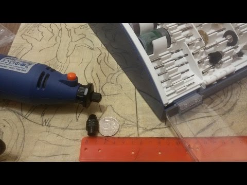 Видео: Мини патрон для гравера Декстер 3 из Китая Испытания
