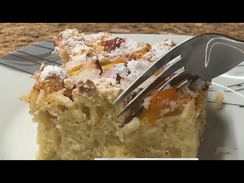 Видео: Легкий и сочный персиковый пирог